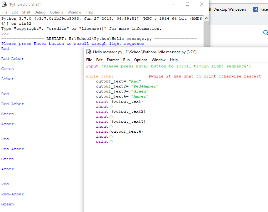 Python task completted